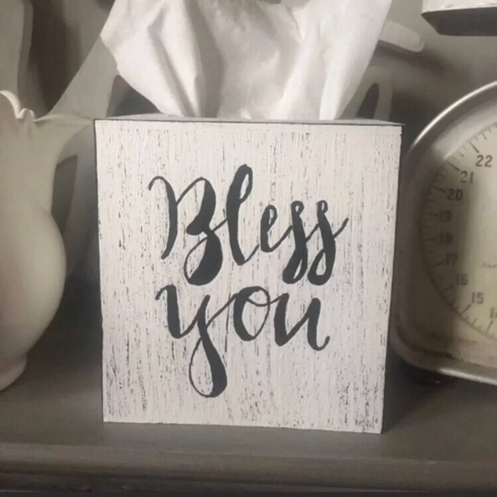 Farmhouse Bless You Tissue Box Cover
